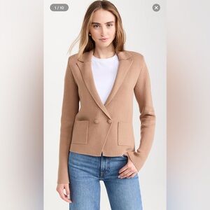L'AGENCE brown knit blazer Size L #knitwear #blazer